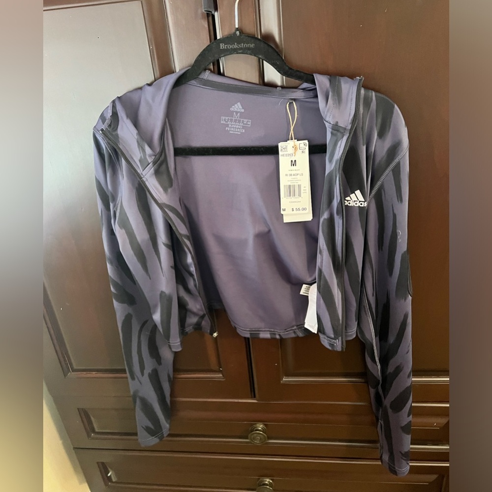 Adidas cropped zip up